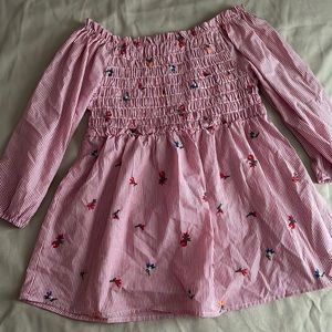 Shirred Floral Print Peplum Top